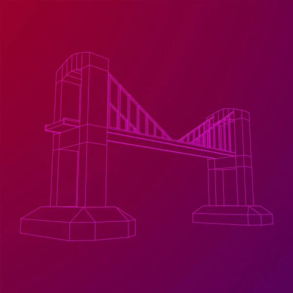Köprü bağlantı yapısı kablosuz çerçevesi — Stok Vektör