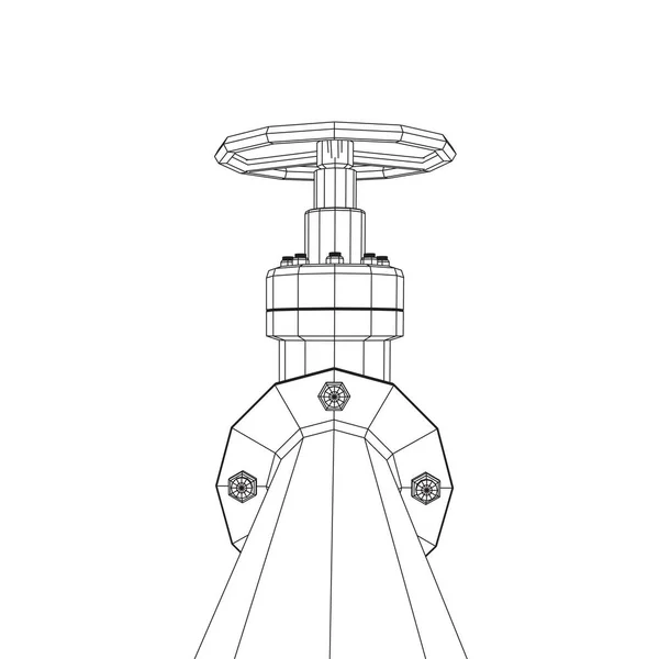 Gasoducto con concepto de negocio de válvulas. — Archivo Imágenes Vectoriales