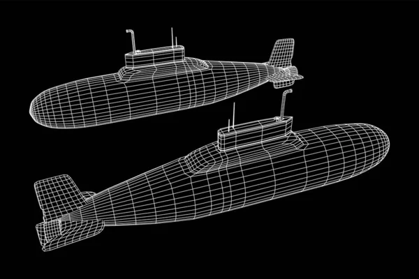 Militaire onderzeese vector — Stockvector