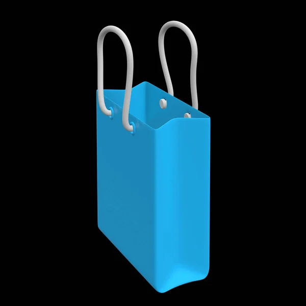 Bolsa de compras azul . — Fotografia de Stock