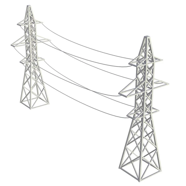 Vermogen zendmast hoogspanning pyloon. — Stockfoto