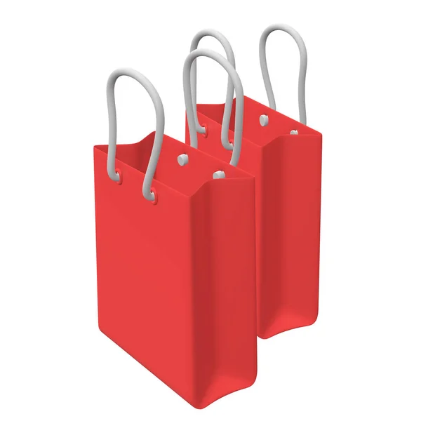 Kırmızı alışveriş çantası.. — Stok fotoğraf