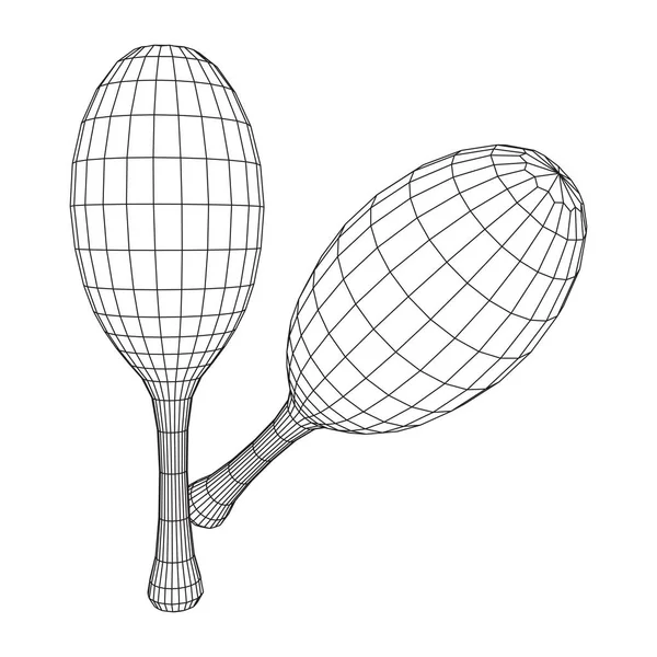 Пара маракасов. Структура соединения — стоковый вектор