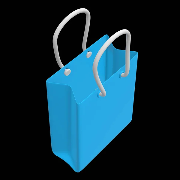 Mavi alışveriş çantası.. — Stok fotoğraf