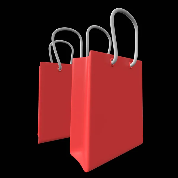 Saco de venda de compras vermelho . — Fotografia de Stock