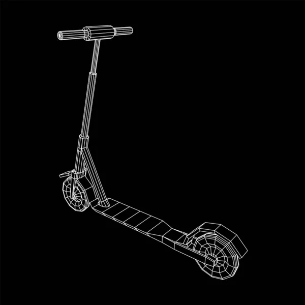 Patinete scooter equilibrio kick push bike — Archivo Imágenes Vectoriales