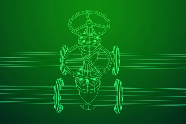 Gasoducto con concepto de negocio de válvulas. — Archivo Imágenes Vectoriales