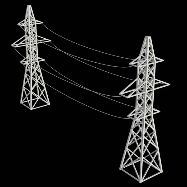 Torre de transmissão de energia pylon de alta tensão . — Fotografia de Stock