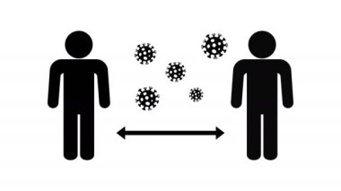 COVID-19 koronavirüs salgınından korunmak için sosyal mesafe