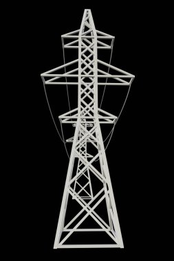 Power transmission tower high voltage pylon. clipart