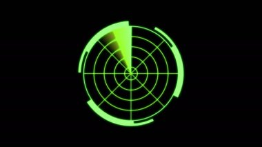 Araştırmadaki gerçekçi radar. Hava araması. HUD radar görüntüsü