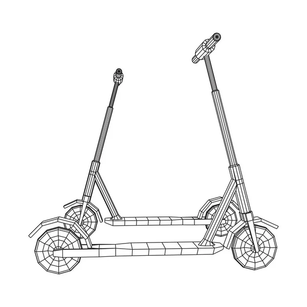 Roller scooter balance kick push bike — Stock Vector