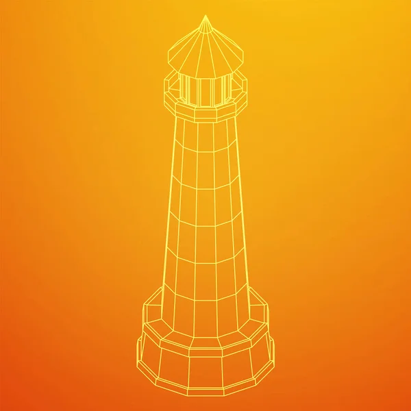 灯台だ。ナビゲーションビーコンビル — ストックベクタ