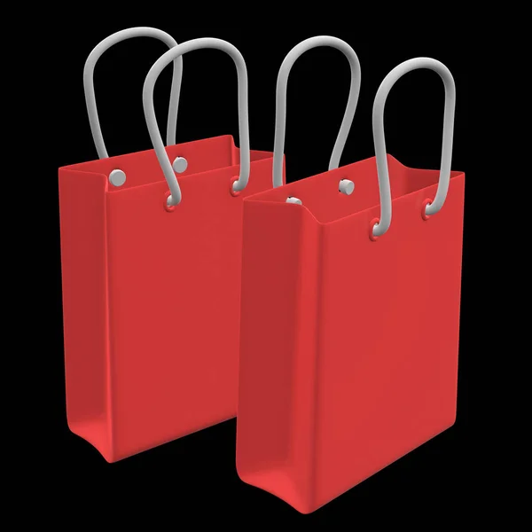 Kırmızı alışveriş çantası.. — Stok fotoğraf