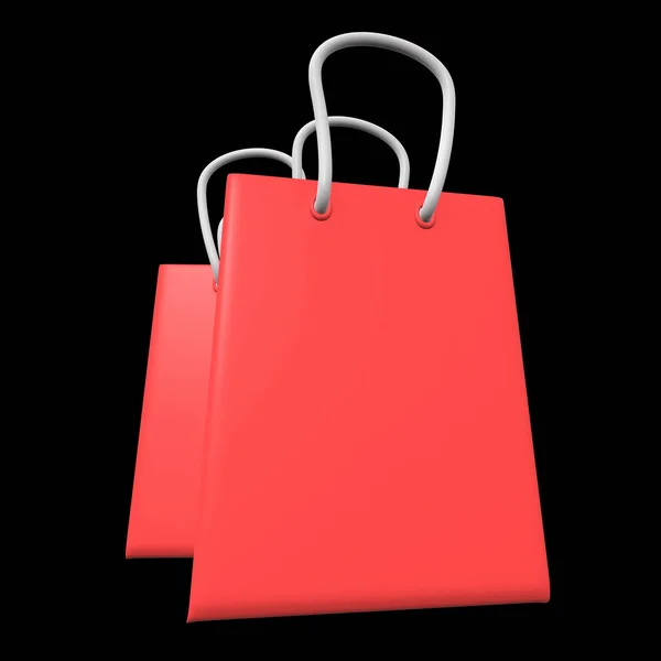 Červená nákupní taška. — Stock fotografie