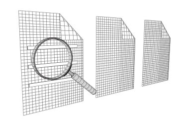 Büyüteçli belge dosyası