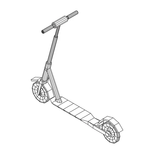 Roller Balance Kick Push Fahrrad — Stockvektor