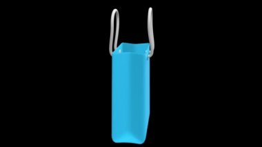 Mavi alışveriş çantası..