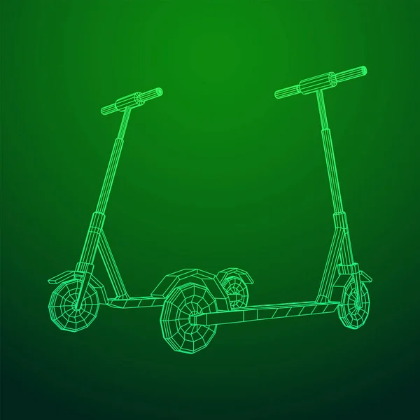 Patenli scooter dengesi Tekmele motoru — Stok Vektör