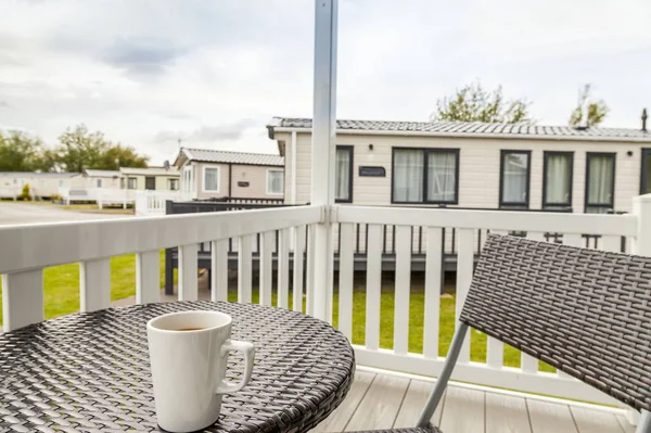 Static caravan Holiday Park — Stock Photo, Image