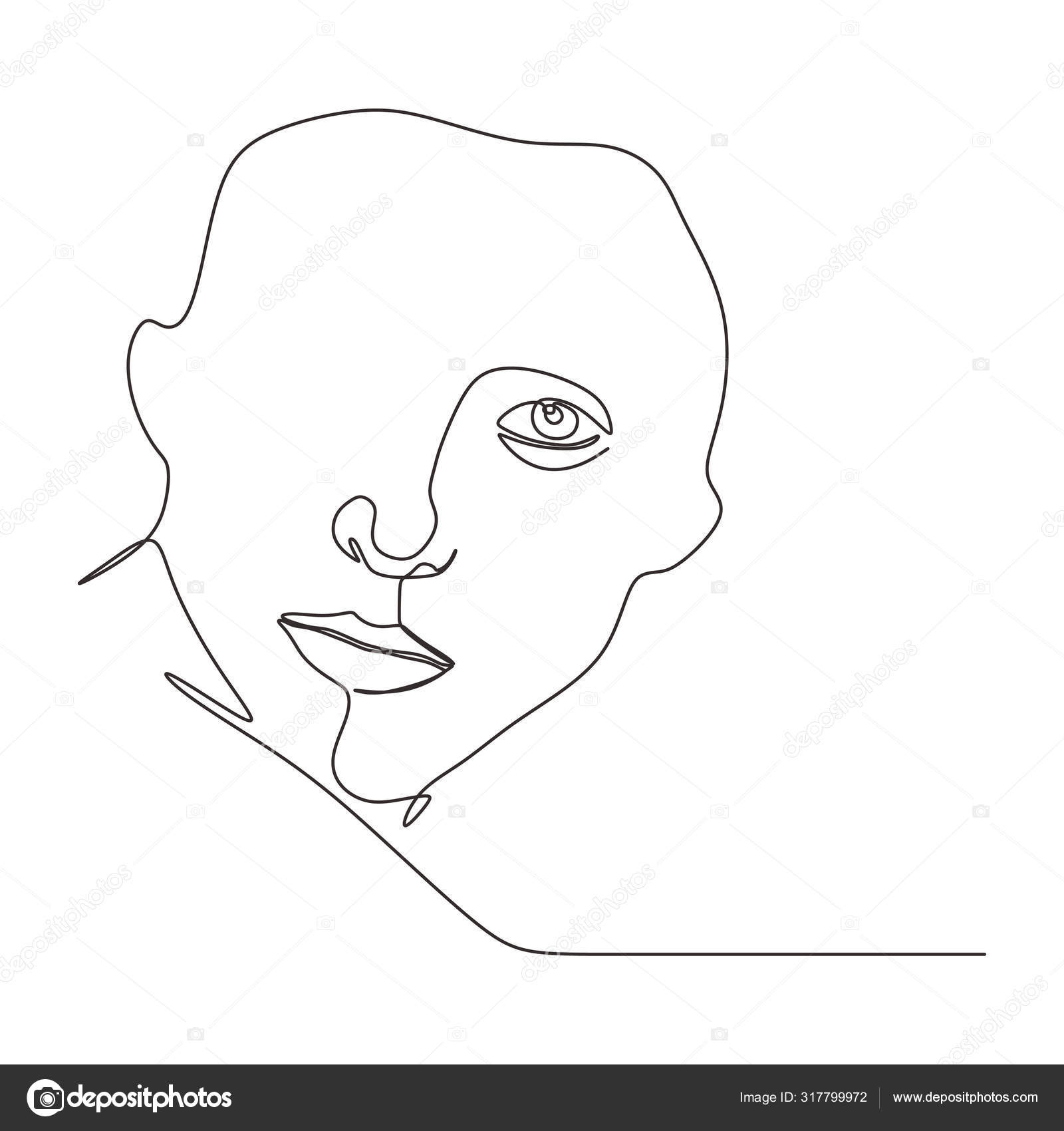 Abstract Face One Line Drawing Portrait Minimalistic Style Continuous Hand Vector Image By C Ngupakarti Vector Stock Abstract Face One Line Drawing Portrait Minimalistic Style Continuous Hand Vector Image By C Ngupakarti Vector Stock