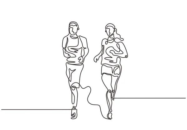 Desenho de linha contínua de corredor minimalista design esporte tema  imagem vetorial de ngupakarti© 288631662