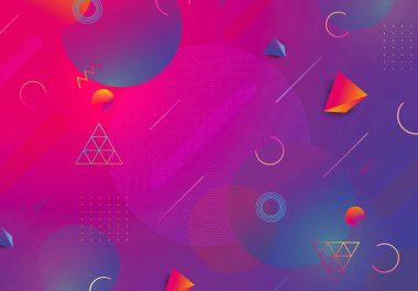 Moda dekorasyonlu geometrik soyut arkaplan. Vektör 10.