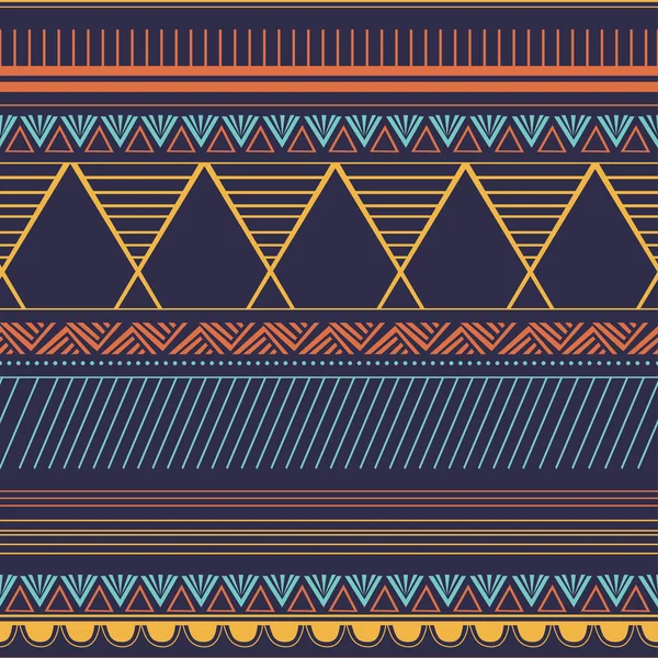 Trendige Stammesmotive nahtlose Muster mit abstrakten geometrischen Formen. Vektor-Illustration für Textilmode druckfertig. — Stockvektor