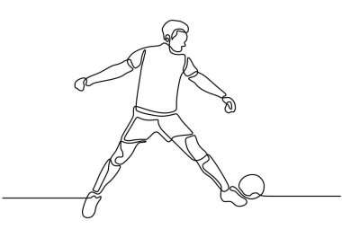 Futbol ya da futbolcunun spor maçında top sürerken sürekli çizdiği bir çizgi.