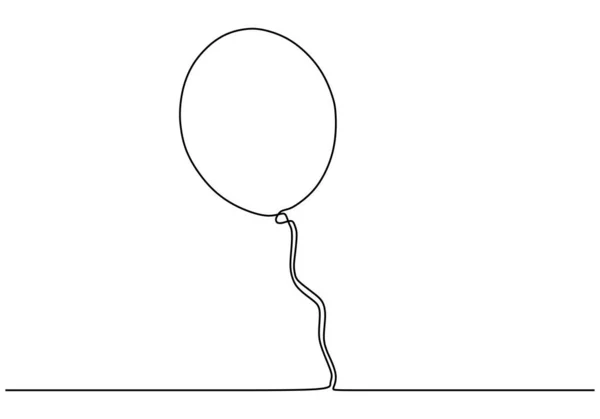 Ballon eine durchgehende Linienzeichnung. Minimalismus Design von Luftballons Vektor Illustration Einfachheit Lineart. — Stockvektor