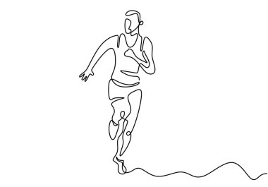 Runner Man 'in durmaksızın çizdiği çizgi. İnsanlar spor yaparken ya da koşarken koşar..