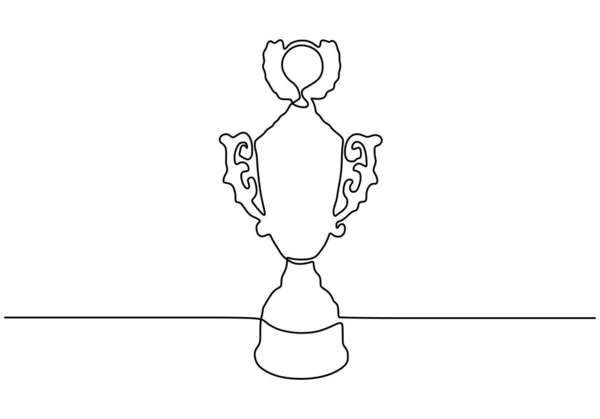 Непрерывный розыгрыш золотого трофея победителя — стоковый вектор