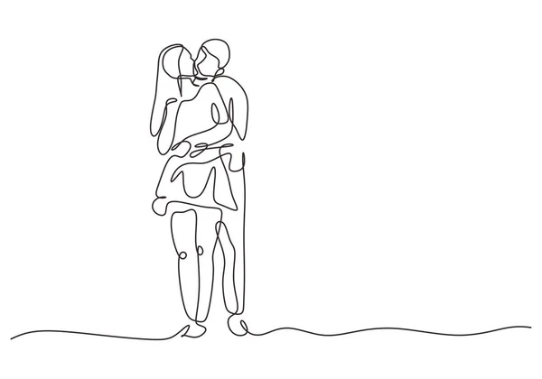 Romantic Relationship Continuous One Line Drawing. Romance, Young Couple in  Love Hug One Another Vector Art Stock Vector - Illustration of lovers,  minimalistic: 162292245