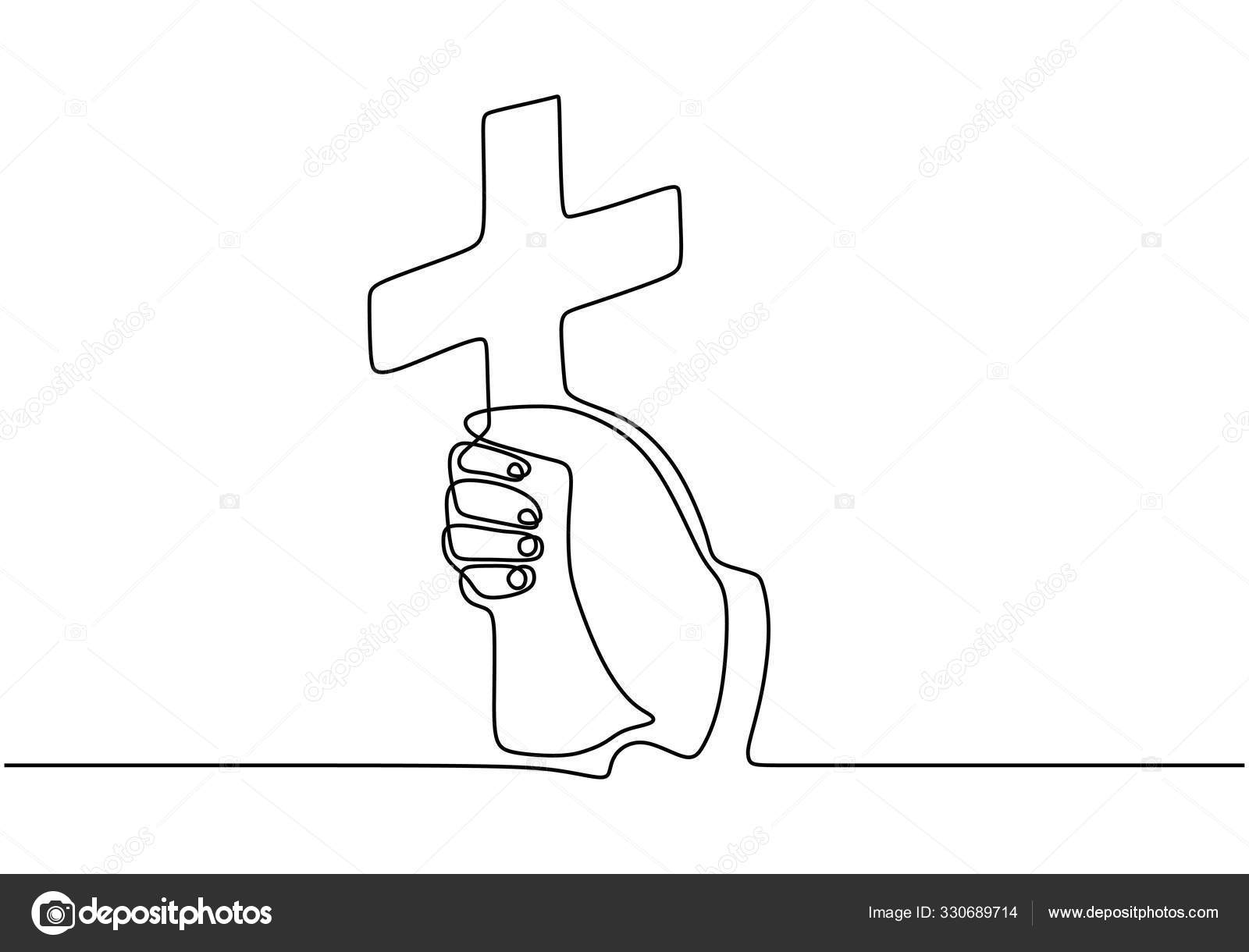 Crucifix, Cross and Shroud Hand Drawn. Religious Sign. Sketch Vector  Illustration Stock Vector - Illustration of prayer, pray: 142168735