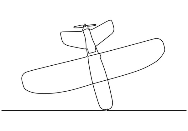 Bir çizgi düzlemi vektör minimalizmine düşüyor. Elle çizilmiş uçak kazası anı. — Stok Vektör