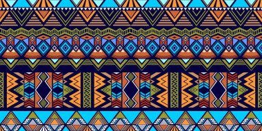 Kabile modeli vektörü. Çizgili vektör illüstrasyonlu kusursuz etnik el yapımı. Geometrik şekiller Aztek, Maya ve antik tasarım.
