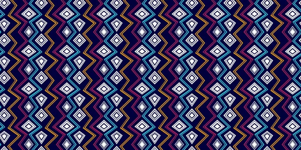 Creative ethnic style vector seamless pattern. Unique geometric vector colorful drawing. Perfect for screen background, site backdrop, wrapping paper, wallpaper, textile and surface design. — Stock Vector