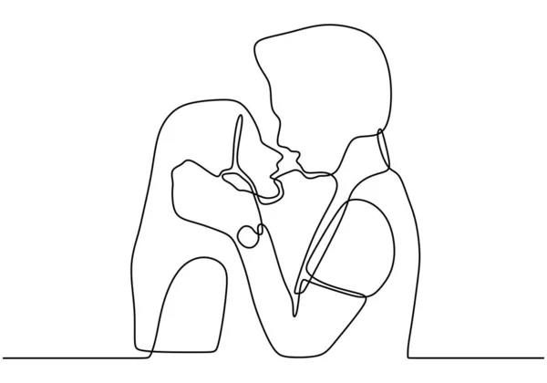 Die sich küssen zeichnen menschen 