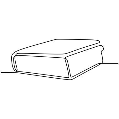 Bir satır ayırıp afiş çekin. Düzgünce kaplanmış bir kitap. Akıllı eğitim kavramı, vektör illüstrasyon minimalizmi.