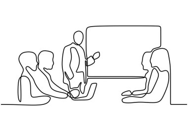 Toplantı odasında ekiple iş görüşmeleri devam ediyor. Genç müdür yeni projeyle ilgili bir şeyler anlattı. Eğitim, pazarlama stratejisi ve konferans teması.