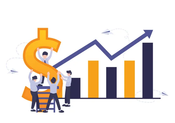 Onderwerp Financiële Beleggingen Investeren Innovatie Marketing Analyse Beveiliging Van Deposito — Stockvector