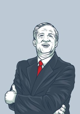 17 Nisan 2020 Mike Bloomberg 'in illüstrasyon editörü. Aday başkanlardan biri. 2020 ABD demokratik partisinin başkanlık önceliklerini gözler önüne seriyor. Vektör seçim günü illüstrasyonu