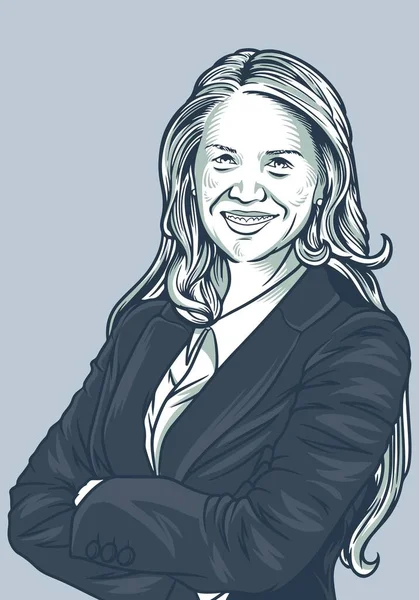 Avril 2020 Illustration Portrait Tulsi Gabbard Vecteur 2020 Usa Candidat — Image vectorielle