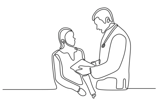การวาดเส อเน องของแพทย แพทย อาว โสให าปร กษาแก แพทย องโถงโรงพยาบาล — ภาพเวกเตอร์สต็อก