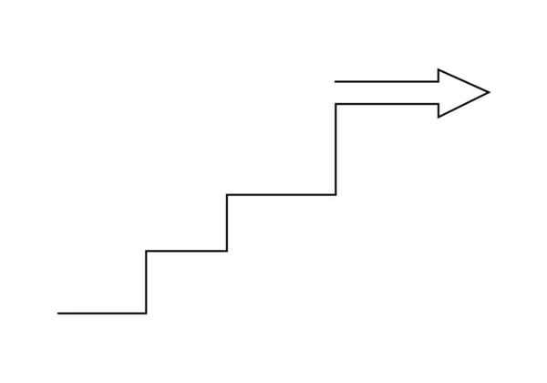 Dibujo Continuo Una Línea Del Icono Del Gráfico Crecimiento Del — Vector de stock