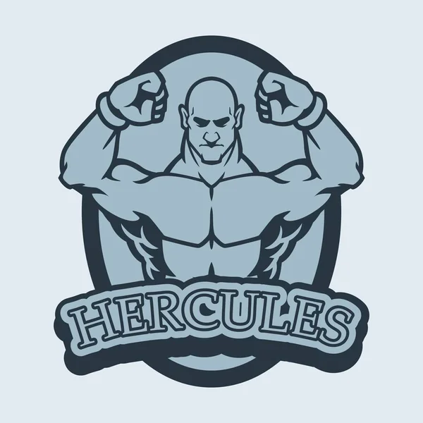 Gammal Mytscen Klassisk Figur Hercules Heroiska Isolerad Bakgrund Gjort Retrostil — Stock vektor