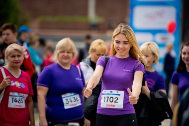 Vinnytsia Ukrayna - 27 Mayıs 2017: Yıllık şehir Çalıştır 