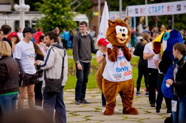 Vinnytsia Ukrayna - 27 Mayıs 2017: Yıllık şehir Çalıştır 