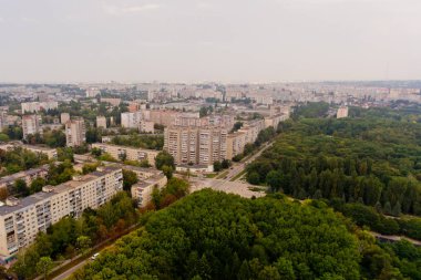 Güzel sonbahar peyzaj. Havadan görünümü.