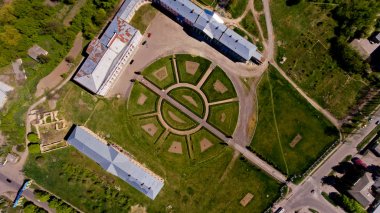 Lehçe kodamanların Potocki Tulchin, Ukrayna'da antik palace'nın Üstten Görünüm.